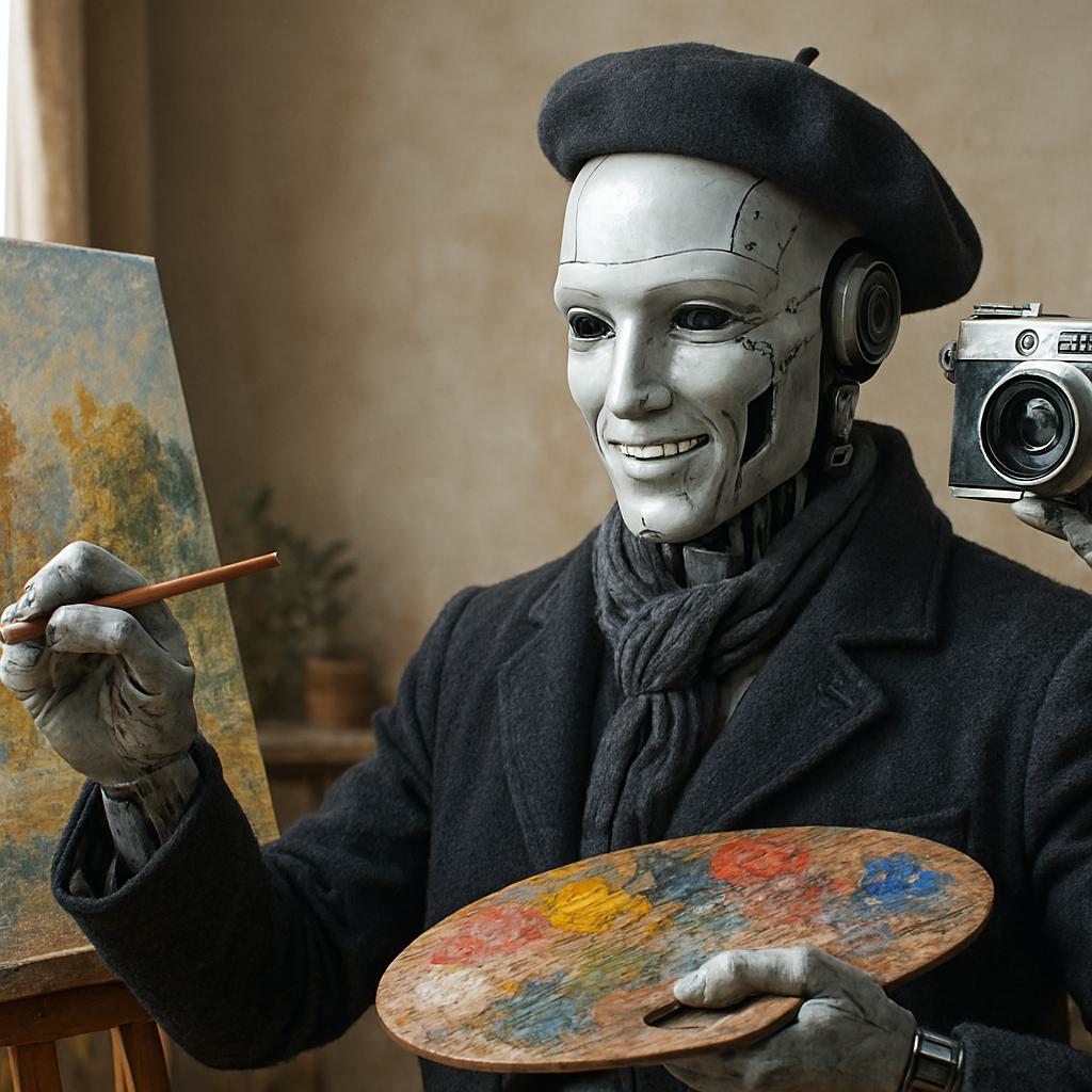 Android painter image generated using Microsoft Paint Cocreator built into Windows 11.